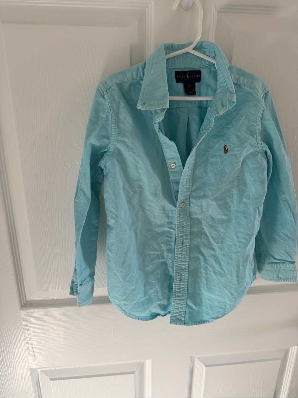 Ralph Lauren Boys' Aqua Button-Down Oxford Shirt